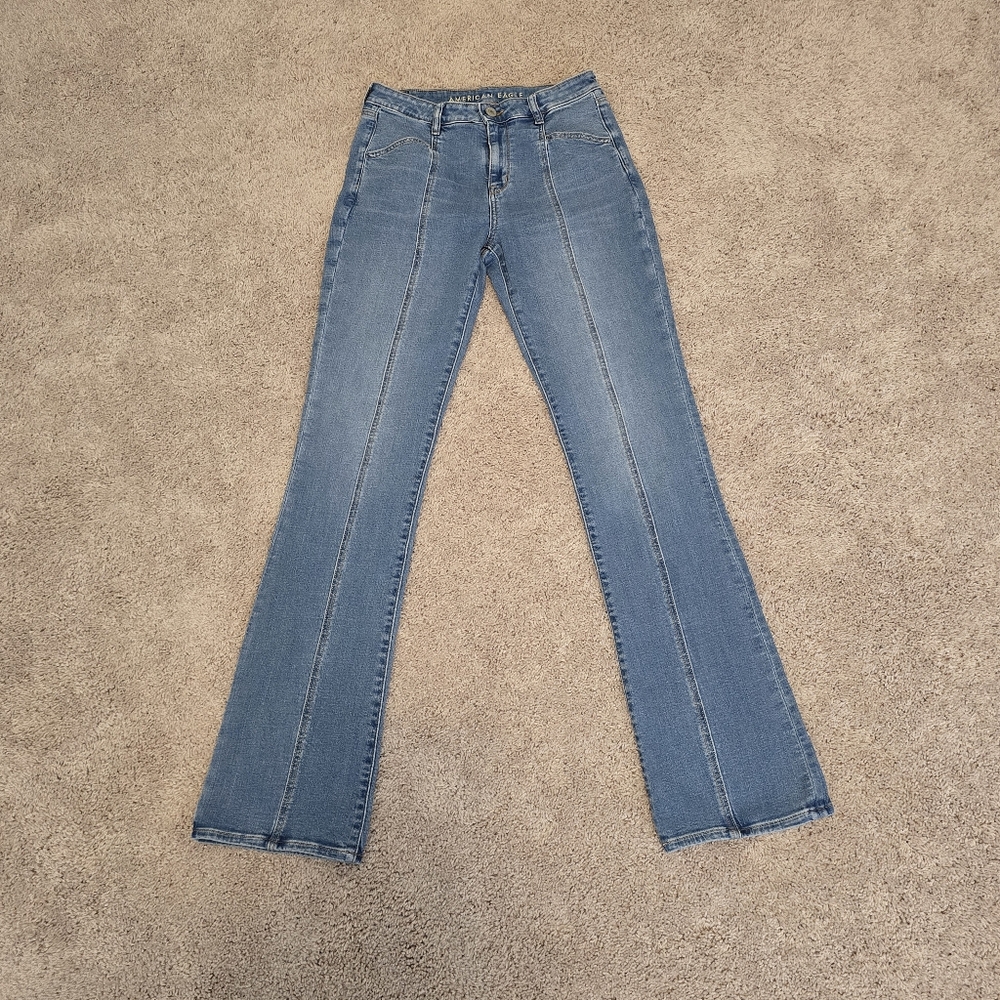 American Eagle Jeans High Rise Skinny Kick, Women's Size 10 X-Long